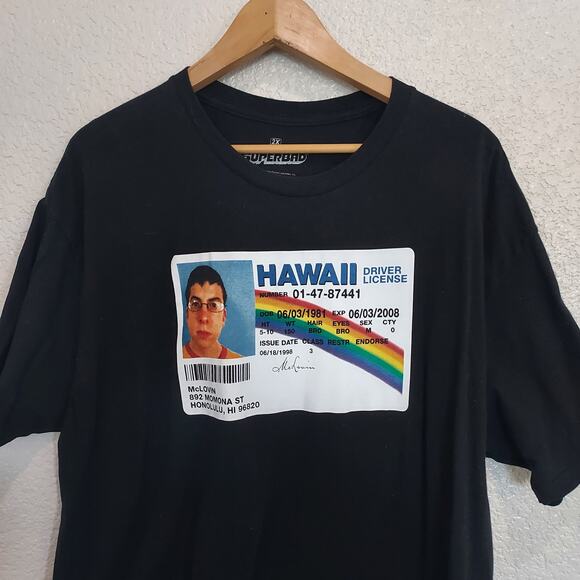 Superbad McLovin Hawaii ID Short Sleeve Graphic Tee Size 2X - Picture 2 of 5
